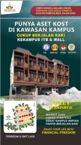 Flyer promosi Kahfi Apartkost Jatinangor sebagai aset kost di kawasan kampus.