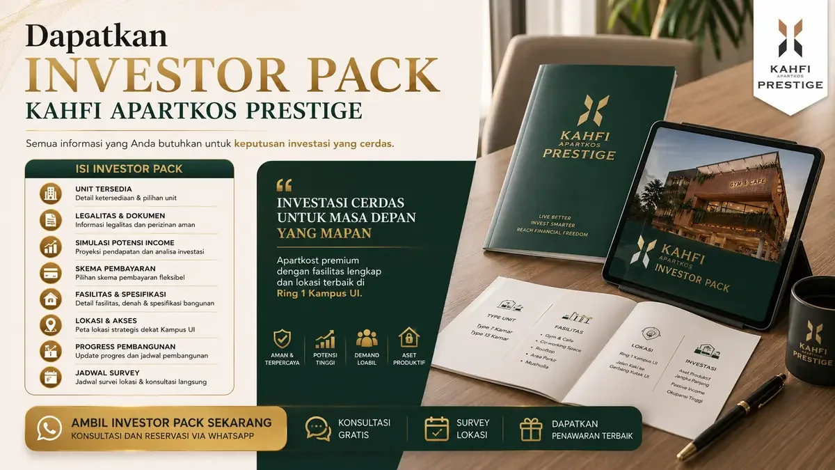 Investor Pack Kahfi Apartkos Prestige